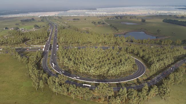 An artist’s impression of what the M12 motorway might look like.