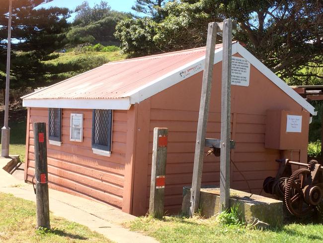 The sole remaining fisherman's hut at Fishermans Beach at Long Reef, prior to the temporary extensions for the TV shoot. Picture: Manly Daily