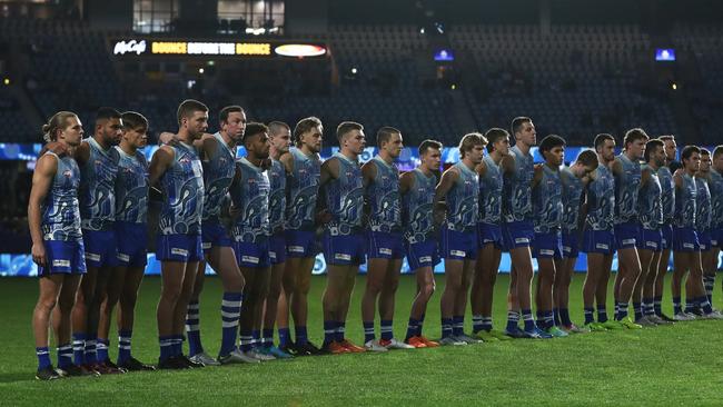 North Melbourne wants fans to hang tough in 2022. Picture: Mike Owen/AFL Photos/via Getty Images