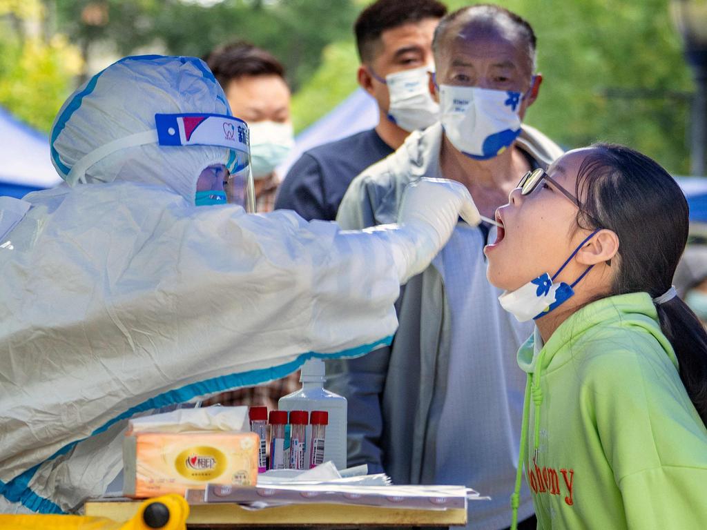 Mass testing in the Chinese megacity of Chengdu. Picture: CNS / AFP.