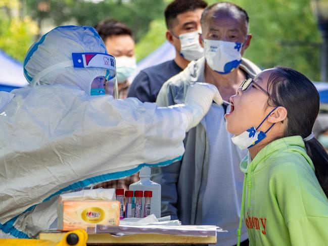 Mass testing in the Chinese megacity of Chengdu. Picture: CNS / AFP.