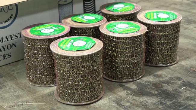 Meth in ribbons seized by the AFP in the last year. Picture: Supplied