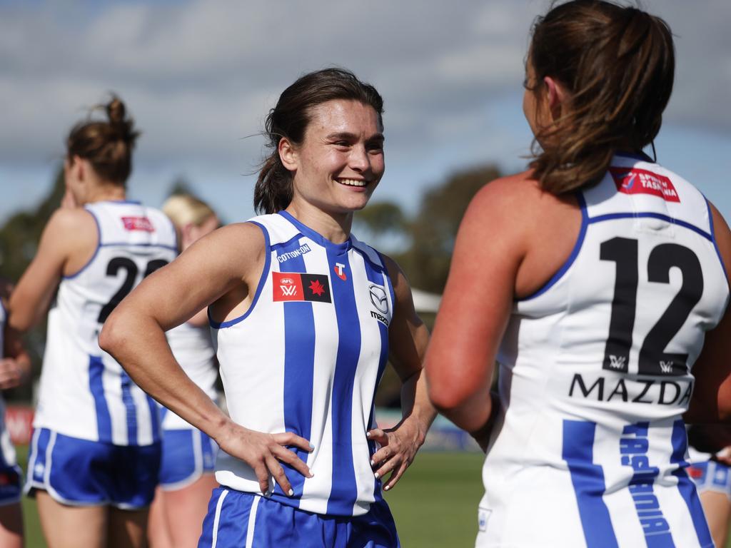 The Roos look happy with themselves after a big win. Picture: Getty Images