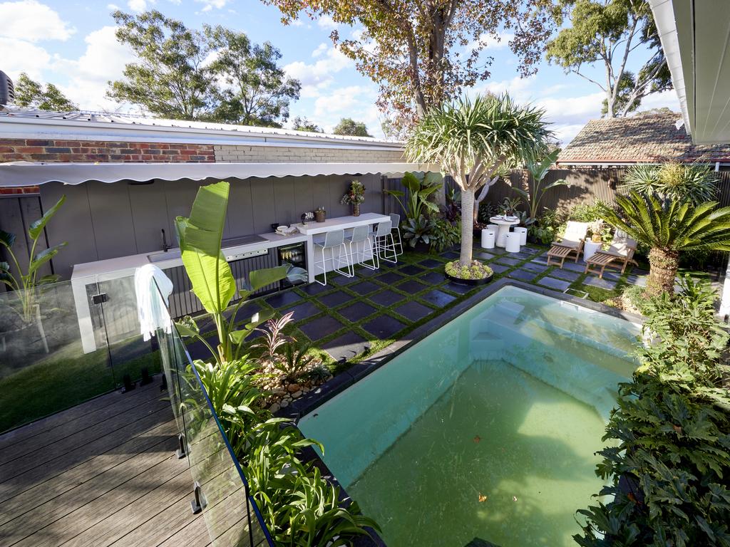 The back garden featuring a shot of the pool. Picture: Supplied