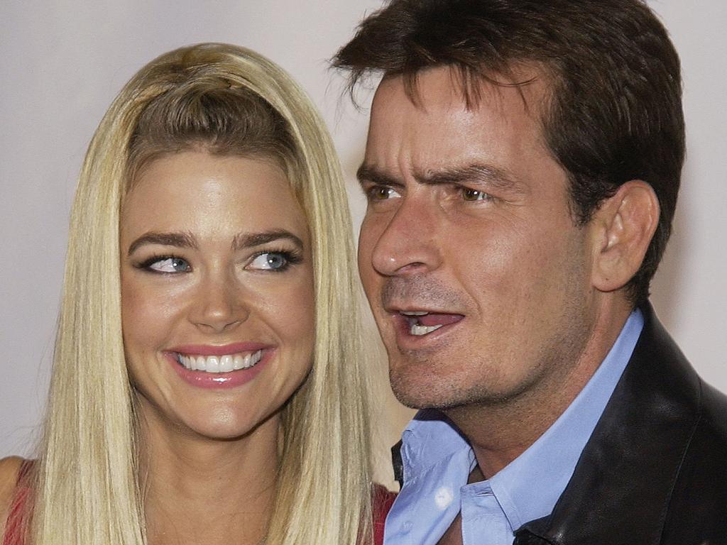 Richards with her ex-husband, Charlie Sheen, in 2003. Picture: Vince Bucci/Getty Images