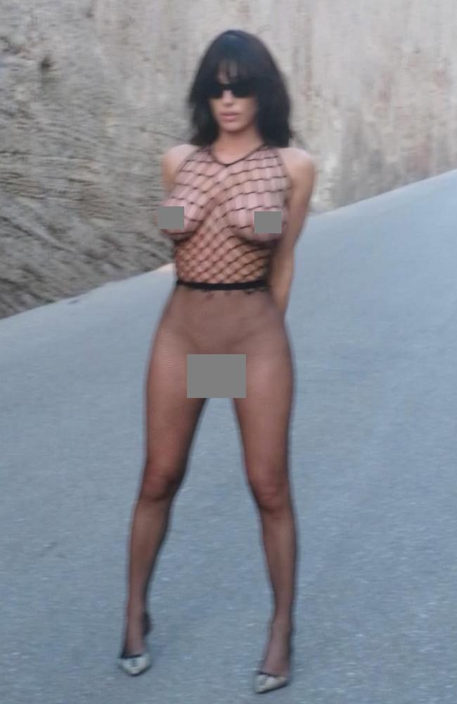 Bianca Censori shared a trio of skin-baring pics on Instagram. Picture: Instagram