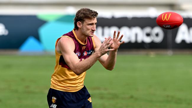 Lions co-captain Harris Andrews says Brisbane is keen to bounce back in Sunday’s QClash. Picture: Bradley Kanaris/Getty Images