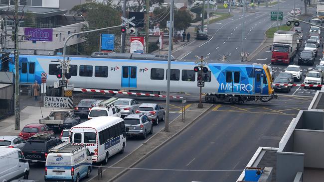 The Bell St level crossing is slated for removal. Picture: George Salpigtidis