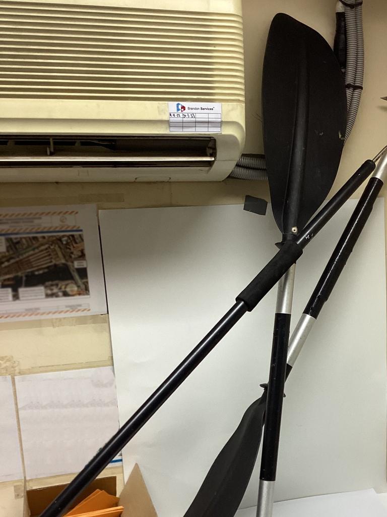 A kayaker won’t be getting very far without their paddles after they left them on the train.
