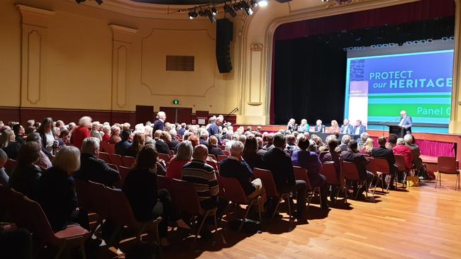 About 500 people turned out for the launch of a Protect Our Heritage Alliance at Norwood Concert Hall. Picture: Renato Castello