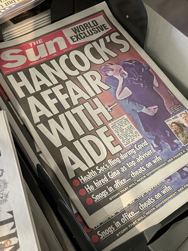 The Sun newspaper on a newsstand on June 25, when it broke the story. Picture: Getty Images