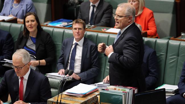 Scott Morrison during Question Time. Picture: Gary Ramage