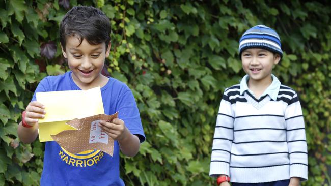 Alfred and Sam have been writing letters to each other. Picture: David Caird