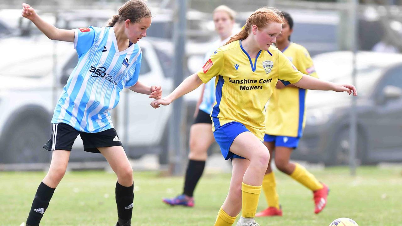 SOCCER: U 13 girls, Kawana V Maroochydore. Picture: Patrick Woods.