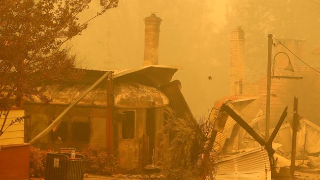 The main street of Cobargo after a firestorm swept through the area. Picture: Stuart McEvoy