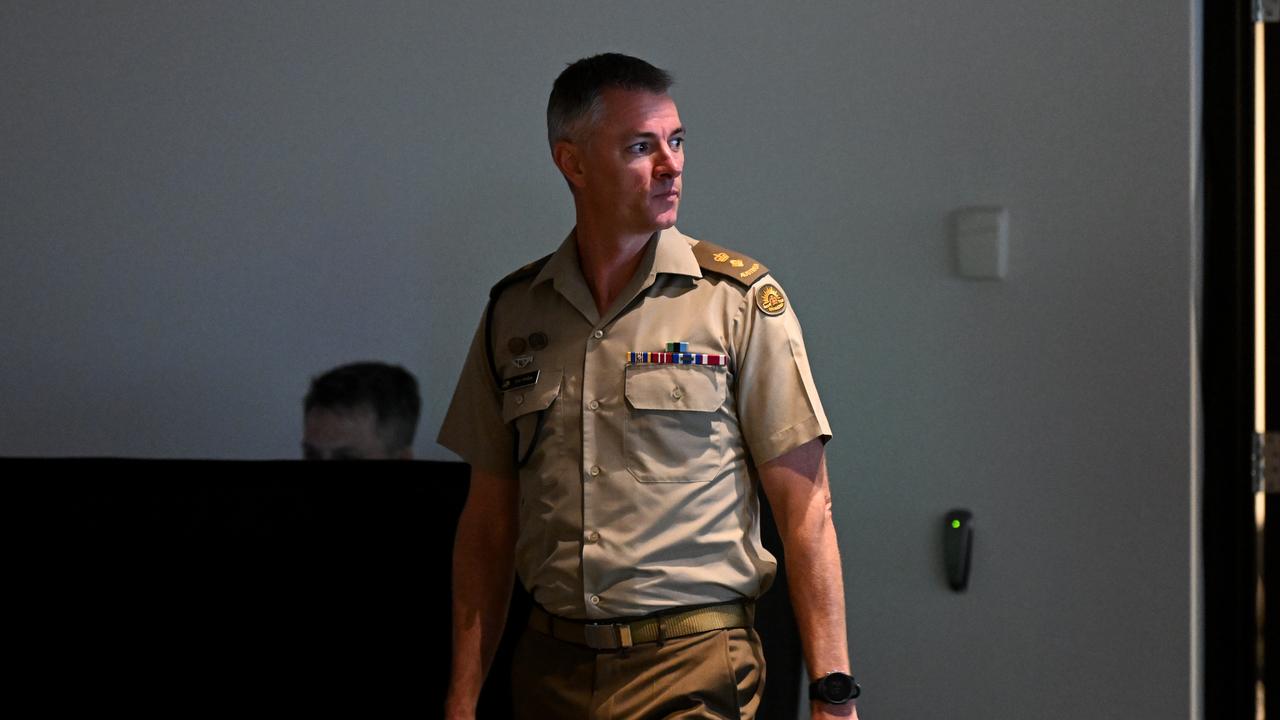 Lieutenant Colonel Rick Watling, Commanding Officer Rotary Wing Maintenance School, gave evidence before the inquiry on Thursday. Picture: Dan Peled / NCA NewsWire