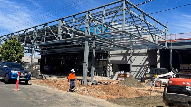 Construction of the Jarvis Toyota dealership being built on Brighton Rd in Somerton Park. Picture: Supplied by Jarvis Group