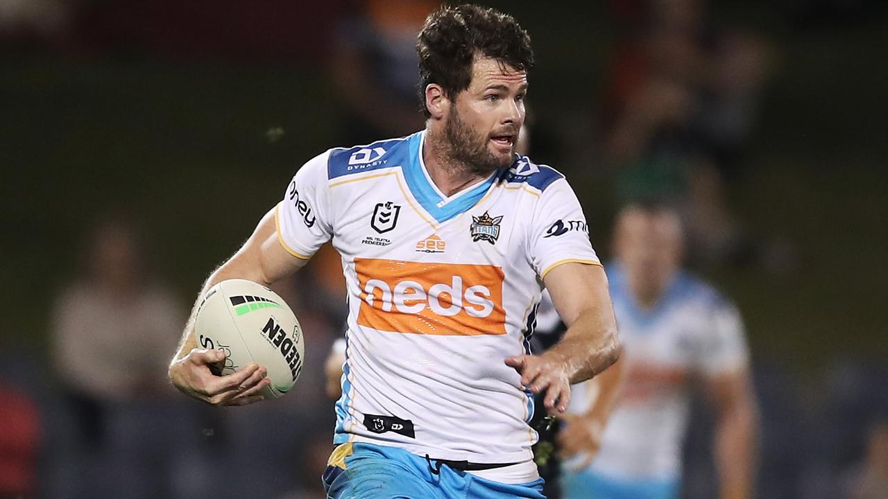 Anthony Don on the charge for the Titans. Picture: Matt King/Getty Images