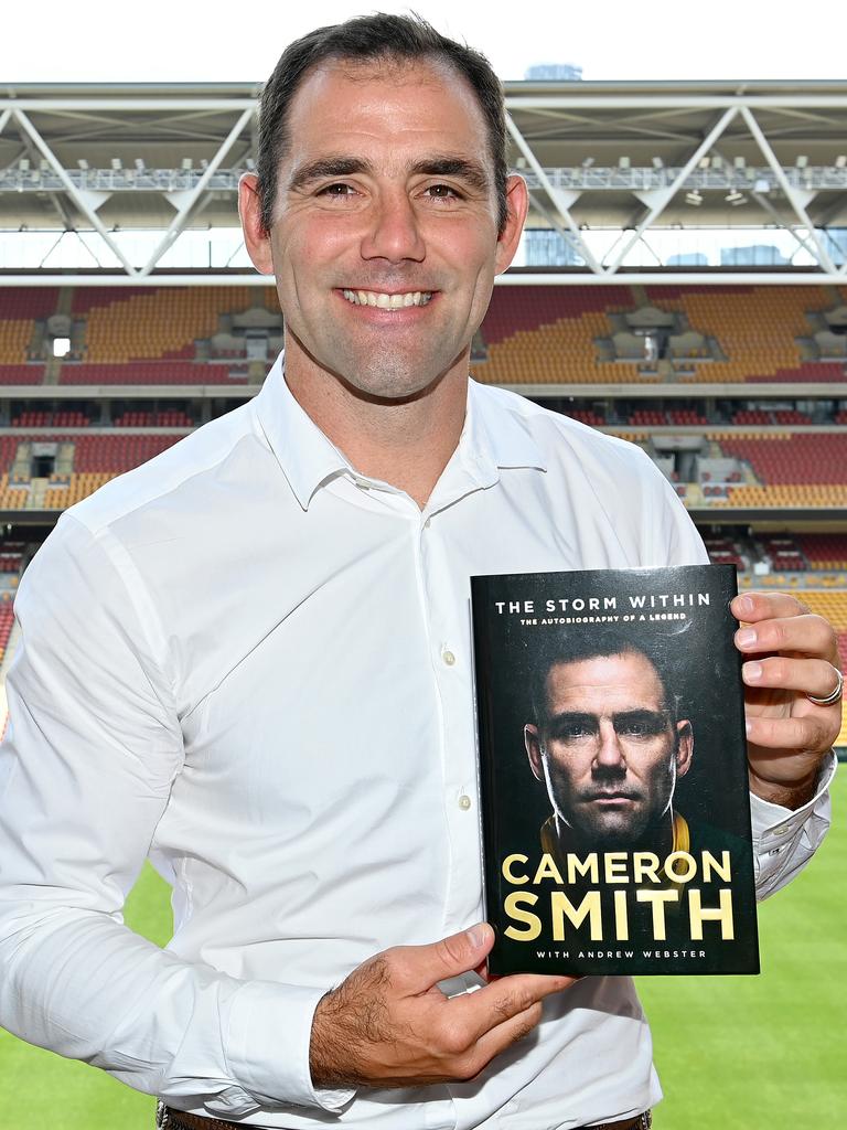 Smith launched his autobiography at Suncorp Stadium. Picture: Bradley Kanaris/Getty