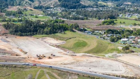 An aerial view of the Coffs Harbour Bypass project.