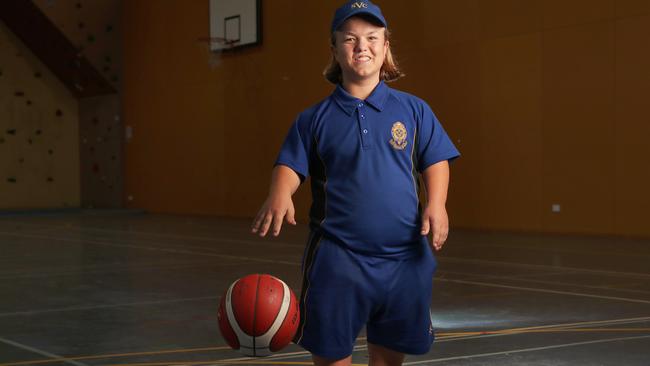 Nayte Ackerley 16 who attends St Virgil's College will represent Australia in basketball at the World Dwarf Games in Germany later this year.  Picture: Nikki Davis-Jones