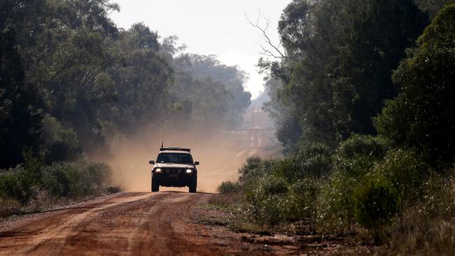 The three bodies were found on a property 25km from Hermidale near Nyngan. Picture: Stephen Cooper