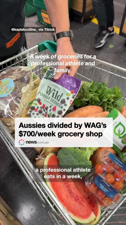 Aussies divided by WAG’s $700-week grocery shop