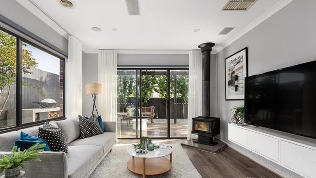 The light and airy open-plan living area.