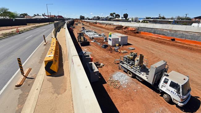 During the roadworks. Picture: Tom Huntley