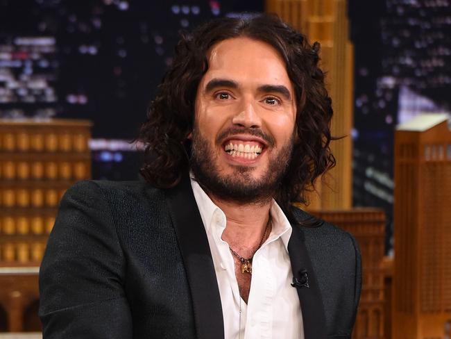 NEW YORK, NY - NOVEMBER 18: Russell Brand Visits "The Tonight Show Starring Jimmy Fallon" at Rockefeller Center on November 18, 2014 in New York City. (Photo by Theo Wargo/NBC/Getty Images for "The Tonight Show Starring Jimmy Fallon")