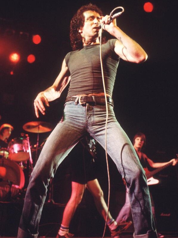 Rock god Bon Scott has worked with the Moss Vale company. Picture: Michael Putland/Getty Images