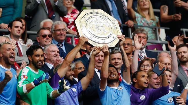 A-League club owners are aiming to introduce a season opener similar to England’s Community Shield. Picture: AFP