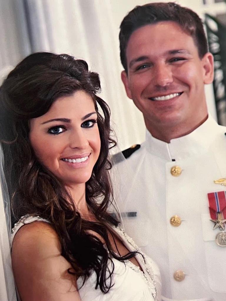 Casey and Ron DeSantis on their wedding day. Picture: Facebook / Ron DeSantis