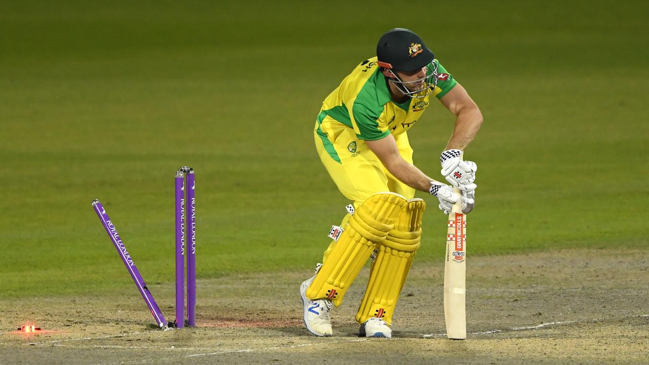 Mitchell Marsh is bowled by Jofra Archer Picture: Stu Forster/Getty Images