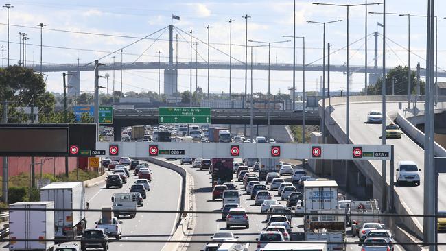 Congestion woes are transforming the way Victorians drive, new data shows. Picture: David Caird