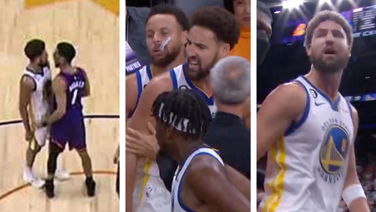 Klay Thompson got ejected during the Warriors' clash with the Suns.