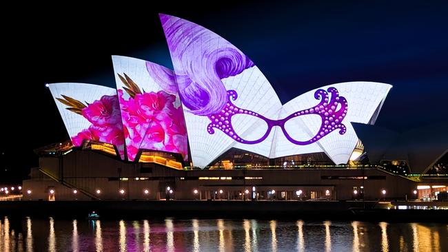 The sails of the Sydney Opera House will be illuminated on Friday night to honour Humphries’ remarkable life and enduring legacy. Illustration: Jock Mooney