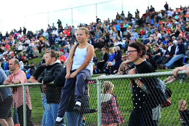 <p>A League fans at the Twin Ovals. Picture: Kim Eiszele</p>