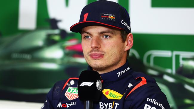 Max Verstappen was pinged for impeding at the pit exit in Q1. Picture: Getty