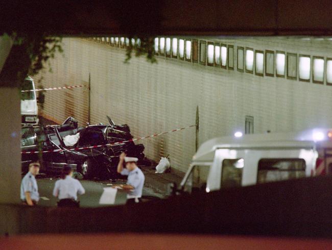 The scene of the fatal crash in Paris in August 1997. Picture: AFP