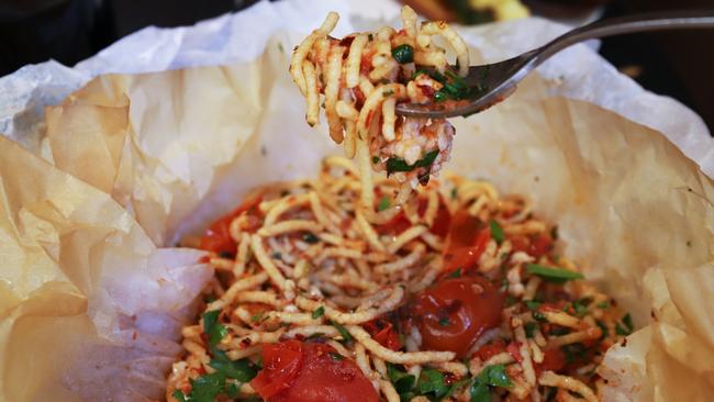 Prince of York’s spaghetti with crab and tomatoes. Picture: Jenifer Jagielski