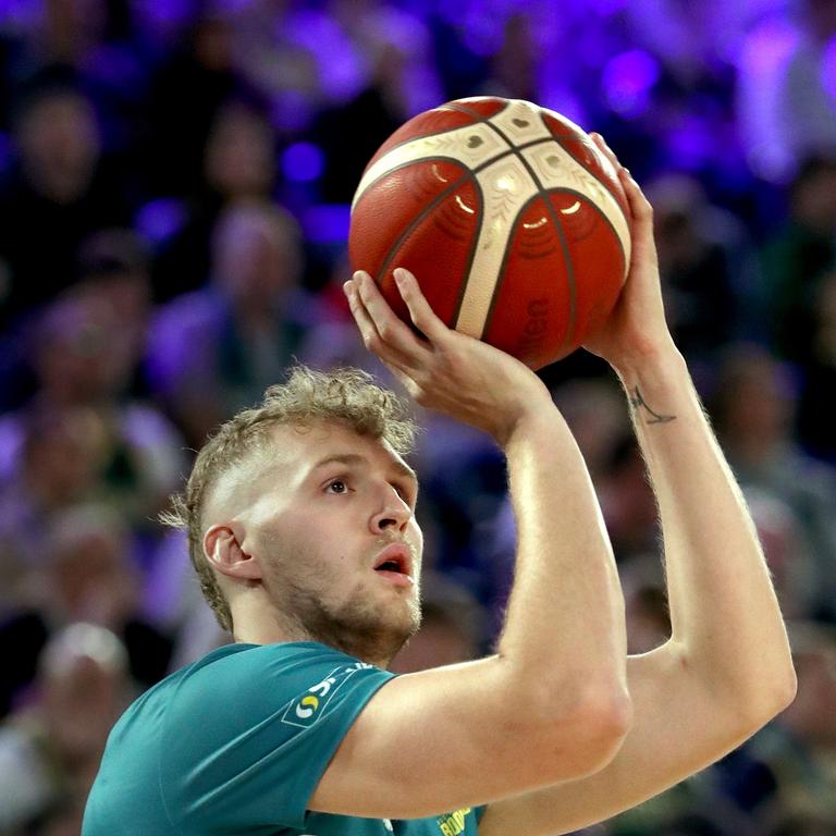 Jock Landale was a late scratching from the Boomers squad for the World Cup. Picture: Getty Images