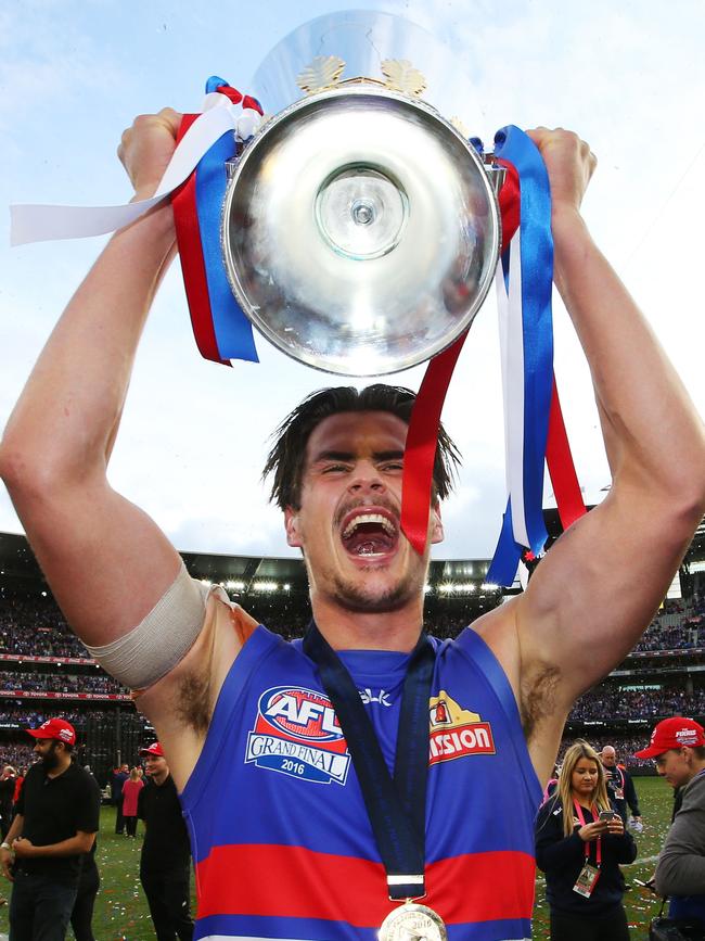 Boyd celebrates the premiership win. Picture: Getty Images