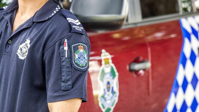 An Ipswich dad suffered broken ribs after punching a police officer in the chin.