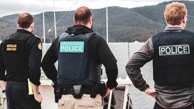 Dover raid 2020 allegedly involving suspected Bandidos outlaw motorcycle gang members. Picture: Tasmania Police