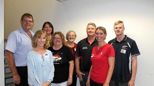 BAH host Bruce White from White Property Group with Dalby CCI board members Susan Jacobs, Tania Marshall, Jenny MacNellie, Beth Wood, Rohan May, Sarah Peterson and Rohan Stephenson. Picture: Shannon Hardy