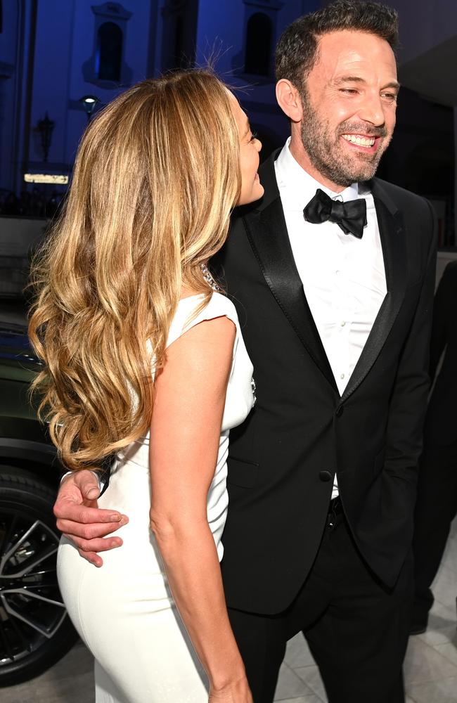 The couple were seen holding hands and laughing as they posed for photographers in Venice. Picture: Getty Images