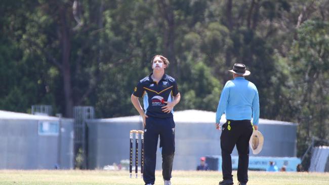 Sam Lewis as a Taverners bowler for Valley.