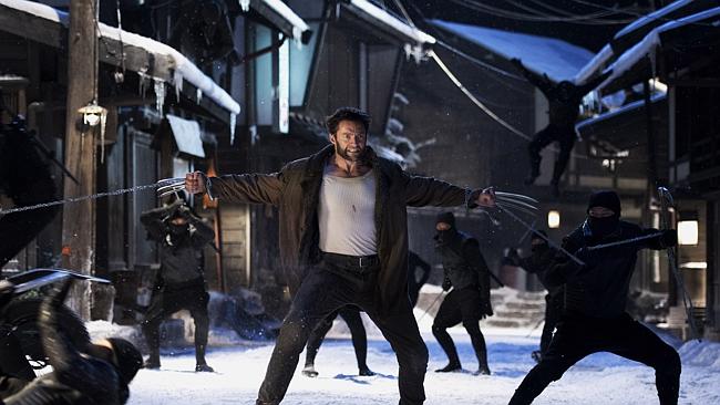 Hugh Jackman as Logan/Wolverine in a scene from the hit film, 
