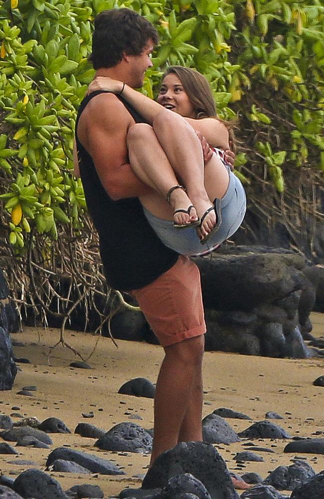 Bindi Irwin and boyfriend Chandler Powell in love and on holiday in Hawaii....